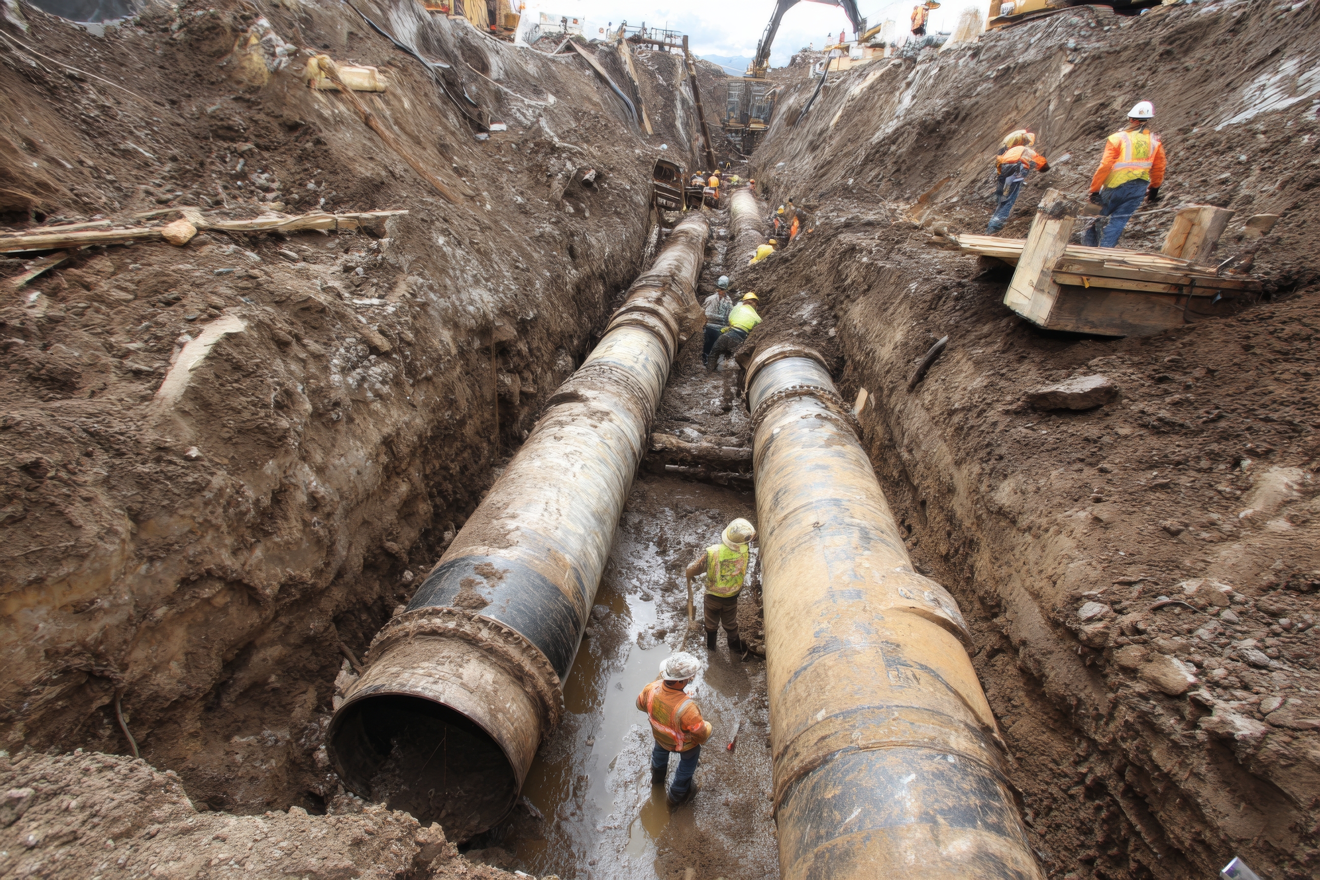 Mining pipes